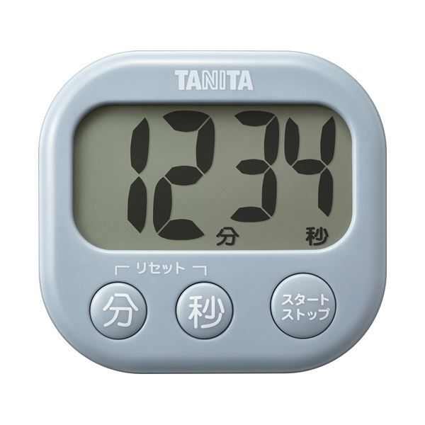 （まとめ） タニタ抗菌でか見えタイマー ブルーグレー TD-429-BL 1個 [x5セット]