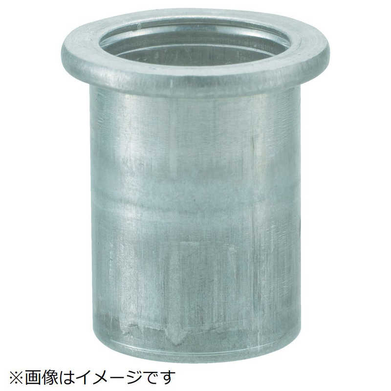 トラスコ中山 クリンプナット平頭アルミ 板厚4.0 M8X1.25 500入 TBN8M40AC