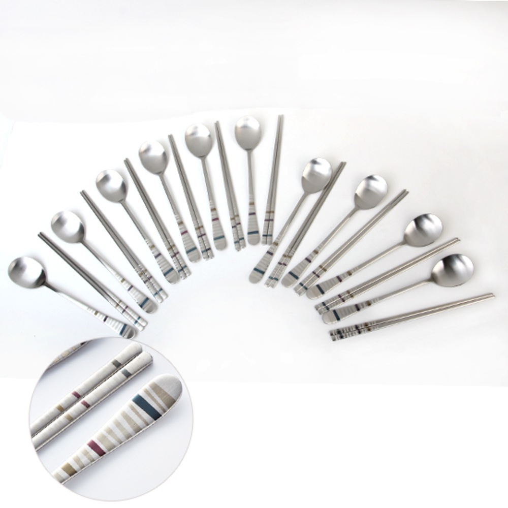 golden bell Rainbow Color Laser Cutlery Set of 10