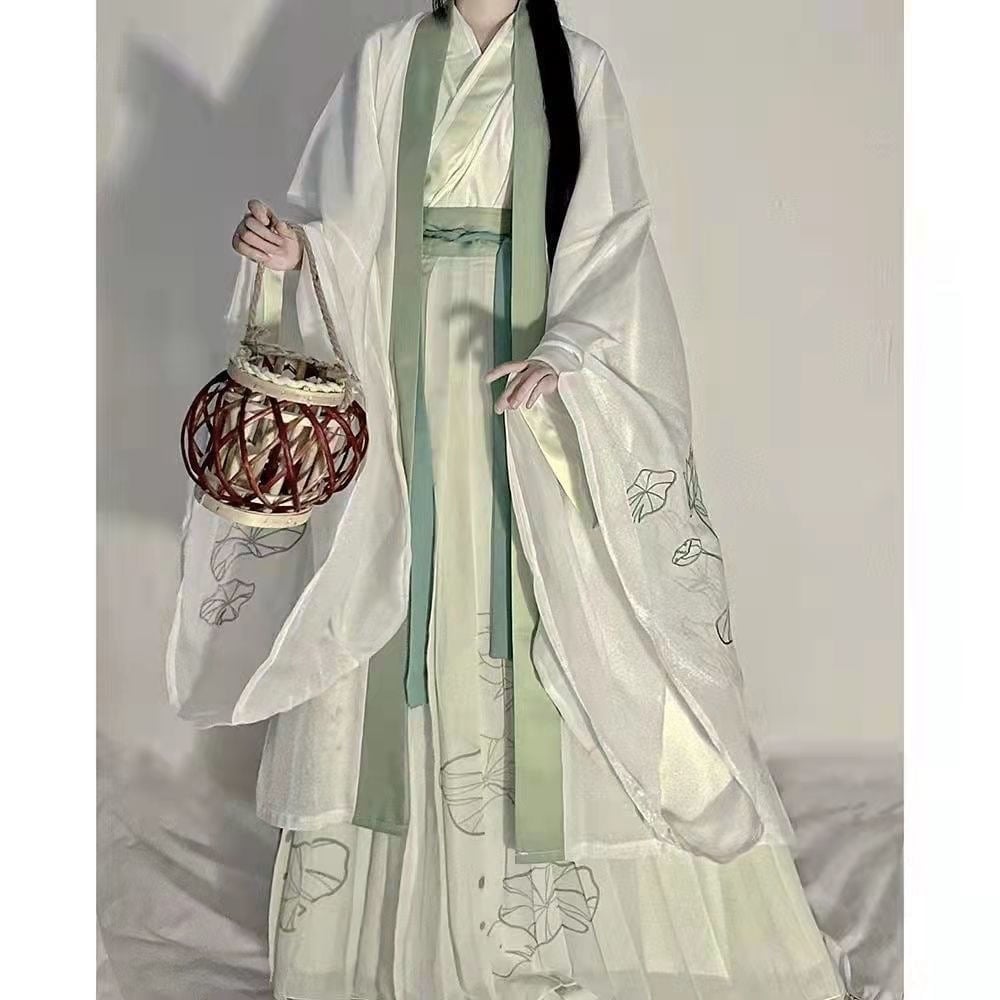 【Ruo Leg】オリジナル本物の晋製漢服の男性と女性のクロスカラーウエストスカート春秋日常魏晋スタイル超不滅 8,128円