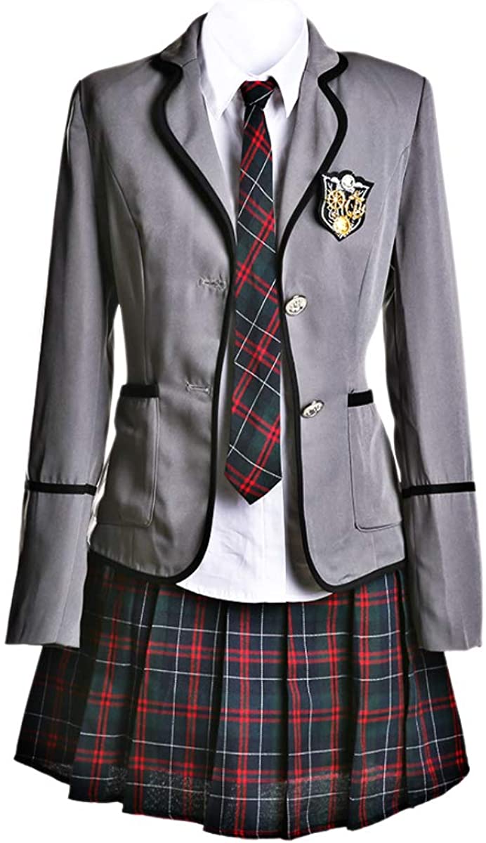イギリス風女子高校制服卒業祭服 コスチュームコスプレ専用 ジャケット スカート セット A1