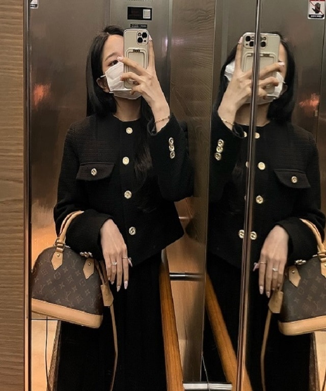 襟章 クロップ ツイード ジャケット 2color 4,674円