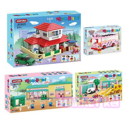 オックスフォード/クレヨンしんちゃん/4種セット/ハウス/バス/幼稚園/遊び場/ブリック/ブロック 韓国グッズ 韓国人気