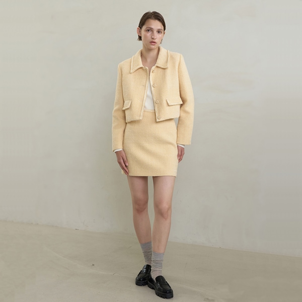(SK-4870)Wool Melissa Set-up Mini Skirt