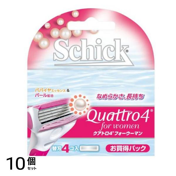 Schick(シック) クアトロ4 フォーウーマン 替刃 4個入 10個セット