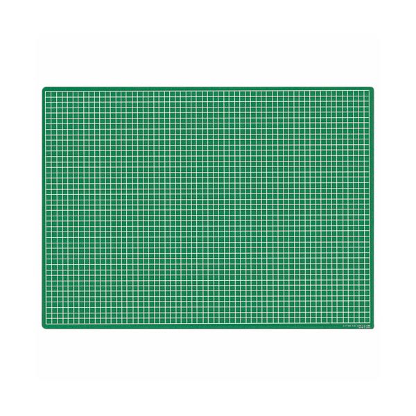 (まとめ)ライオン事務器 カッティングマット再生オレフィン製 両面使用 620×450×3mm グリーン CM-60S 1枚(×3セット)