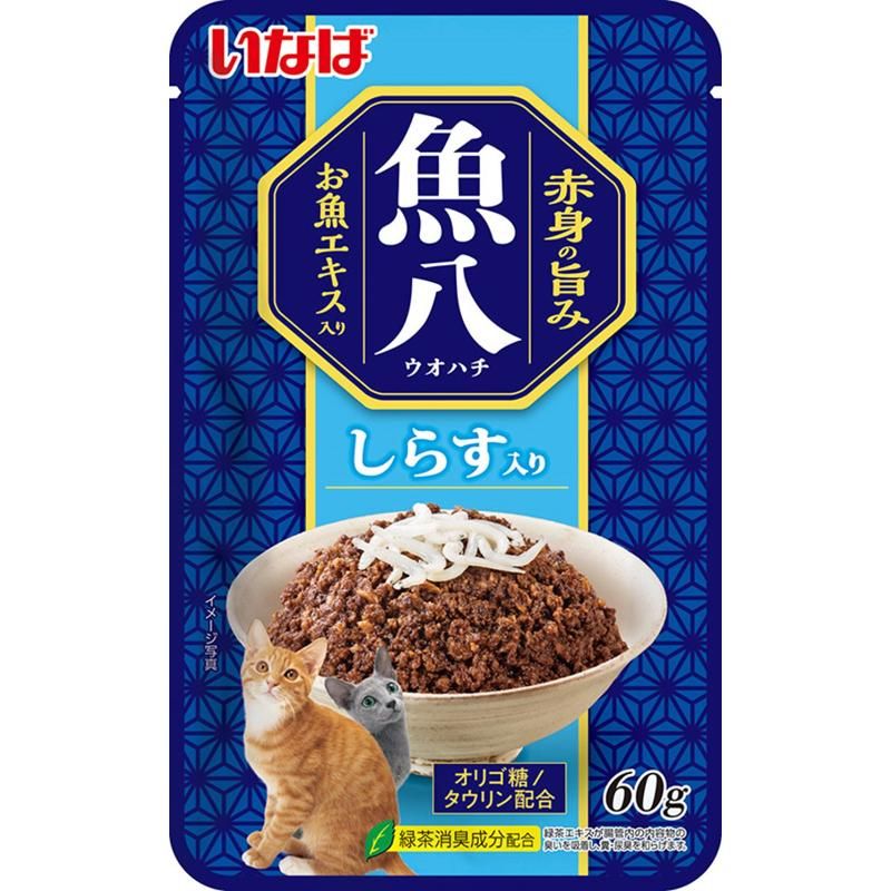 （まとめ買い）いなば 魚八パウチ しらす入り 60ｇ 猫用フード [x48]