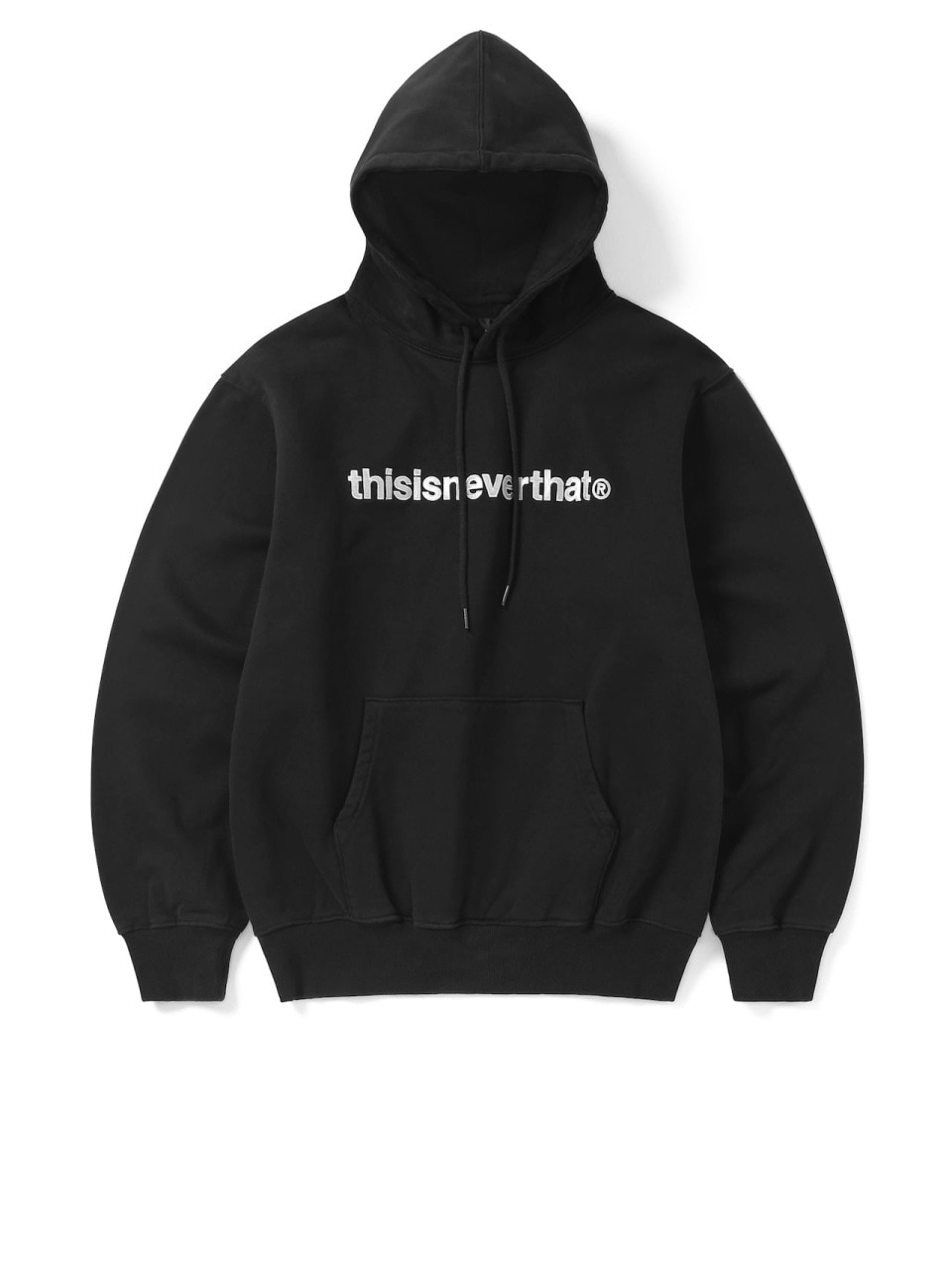 T-ロゴ フードTシャツ BLACK