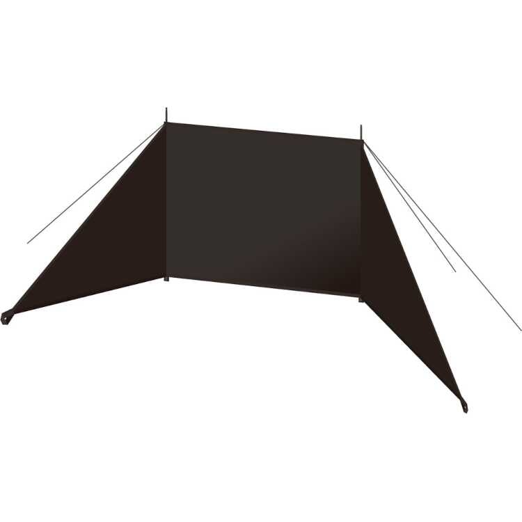 シナノワークス 焚火陣幕 KUROMAKU クロマク ブラック 幕帯幅 210×高さ 55cm #777037-BK