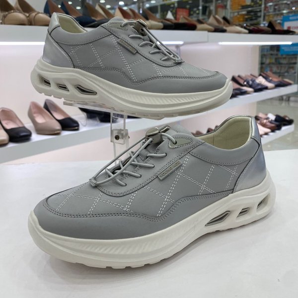 女性軽量スニーカーバンディングランニングシューズ YAEFZH766GY HSFT1A GN