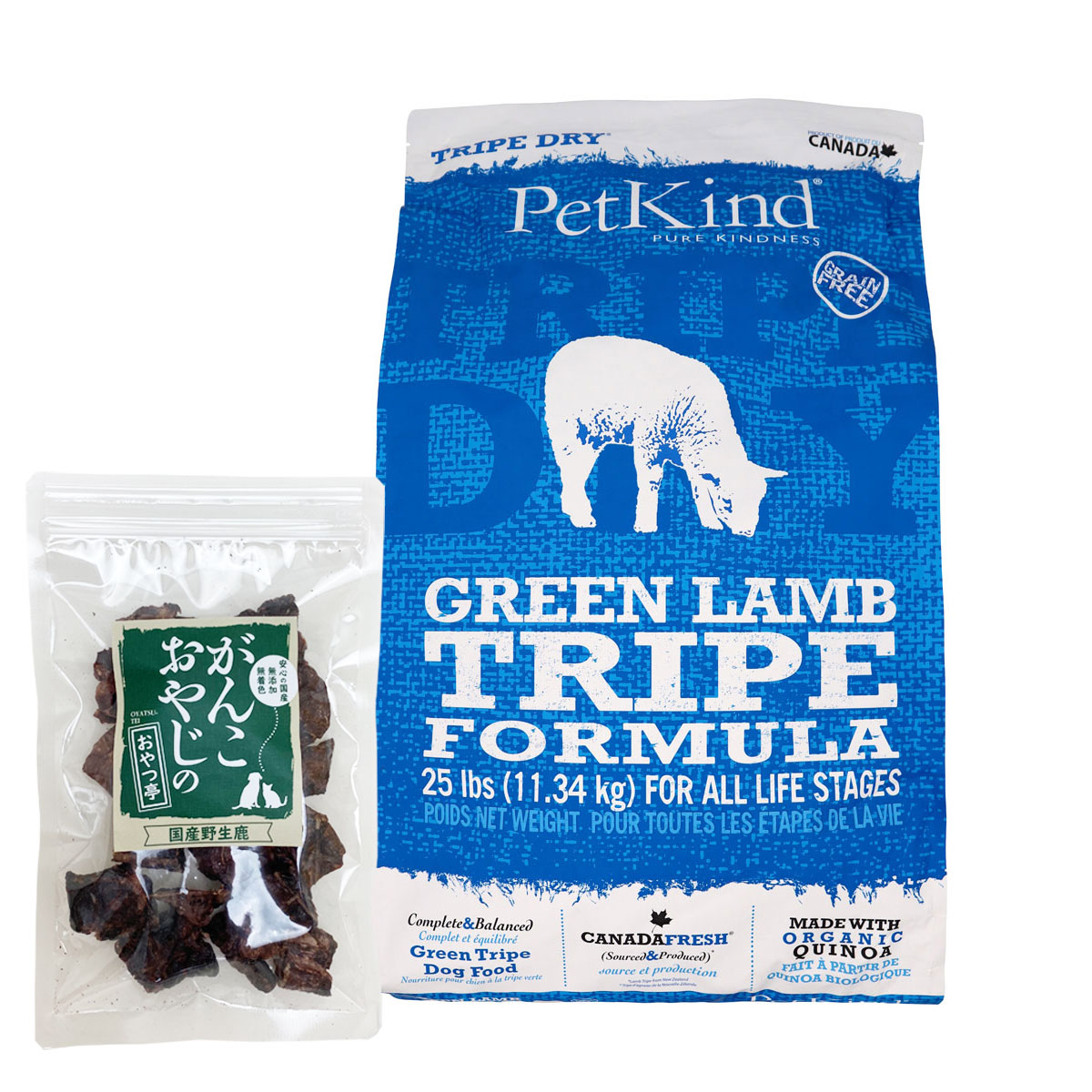 トライプドライ ドッグフード グリーンラムトライプ 11.34kg【国産鹿ラング15g付き】