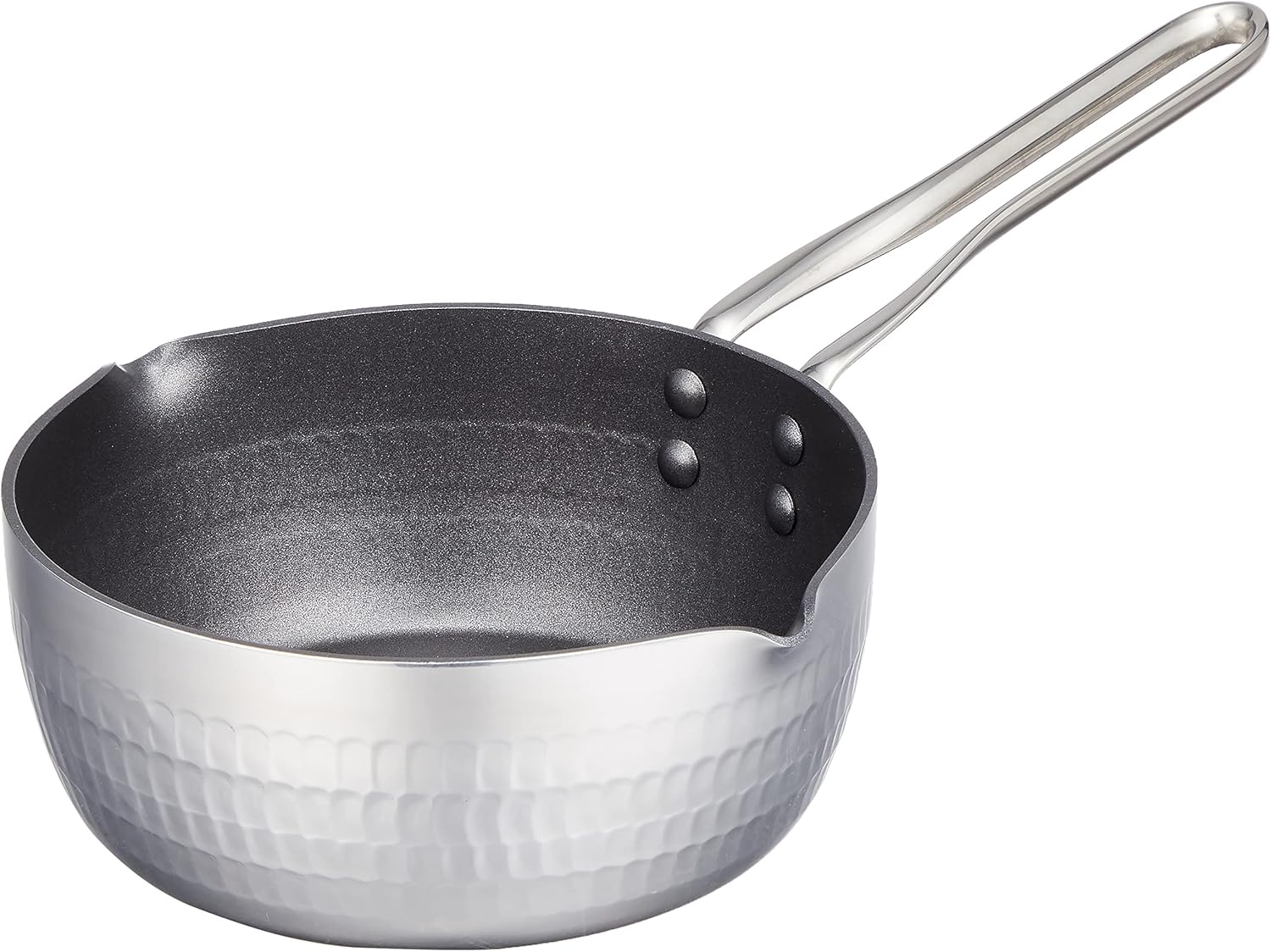 遠藤商事 TKG 片手鍋 雪平鍋 18cm アルミ製 こびりつきにくいテフロン加工 ハンドルが熱くなりにくい特殊構造 便利な目盛付 業務用 AYK7302