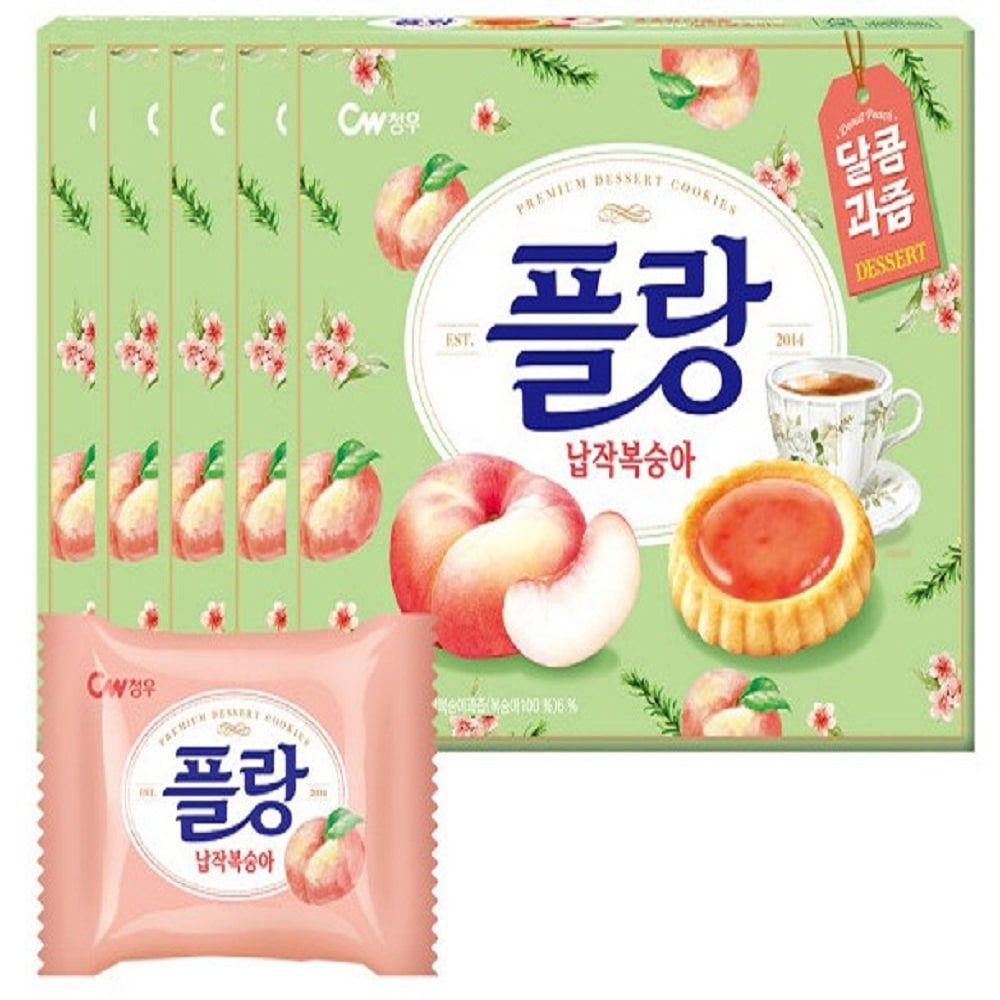 韓国-K MEAL -プラン 平桃160g 5箱 桃ジャム 甘い おやつ デザート オフィス -K FOOD渡韓ごっこ