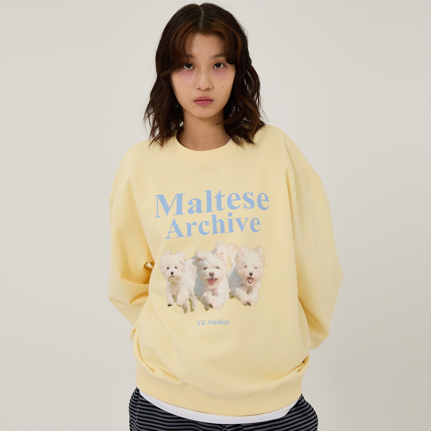 Maltese archive sweatshirts LIGHT YELLOW