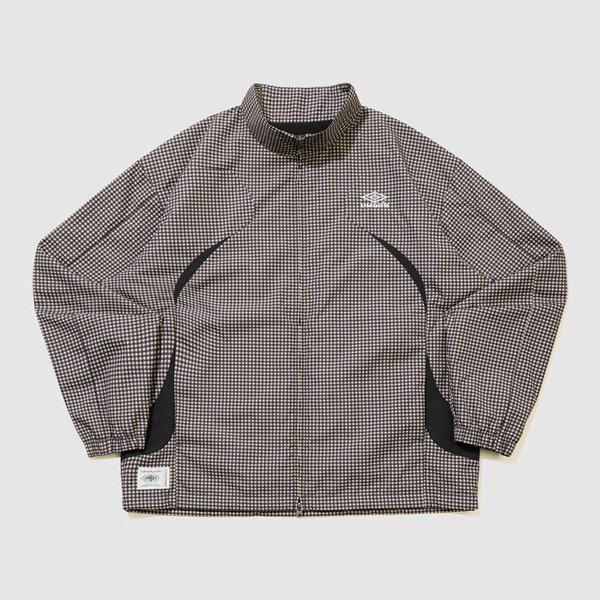 HBL ブリット カジュアル スタンネック ウインドブレーカー ジャケット BROWN CHECK UR121CJK24 CHK1