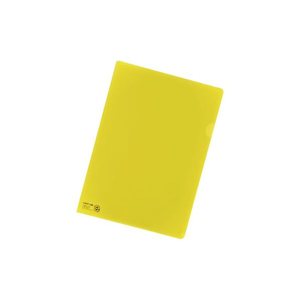 （まとめ） リヒトラブ カラークリヤーホルダー A4判 F-78EC-5 黄 1枚入 (×50セット)