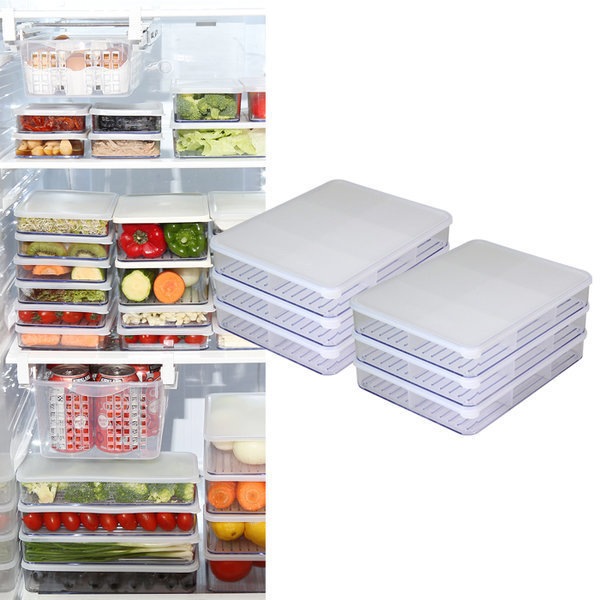 【Silicook】 シリクック 冷蔵庫 小分け容器 平たい特大型 6個
