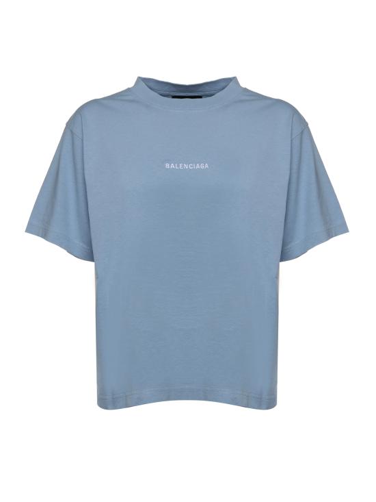 BALENCIAGA Women Tops 850990 TTVJ14773 LIGHT BLUE WHITE