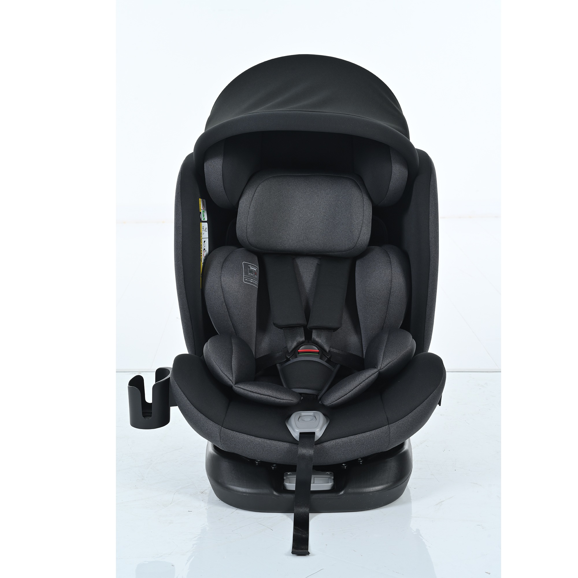 【大好評！最安値挑戦!】チャイルドシート 新生児 ISOFIX 0歳～12歳 360度回転式 40～150cm ジュニアシート 調節可能 洗える キャノピー付き ベビーシート ドリンクホルダー付き 出