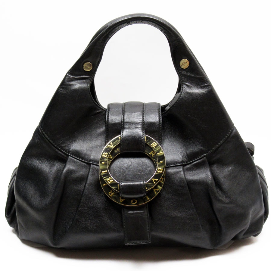 ブルガリ BVLGARI ハンドバッグ レザー ブラック レディース t18759j 30,800円