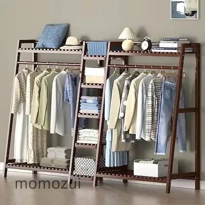 2026福袋-家庭用簡易床置きたんす室内多層児童実木服ラック収納置物たんす経済型掛け服【限定大特価】