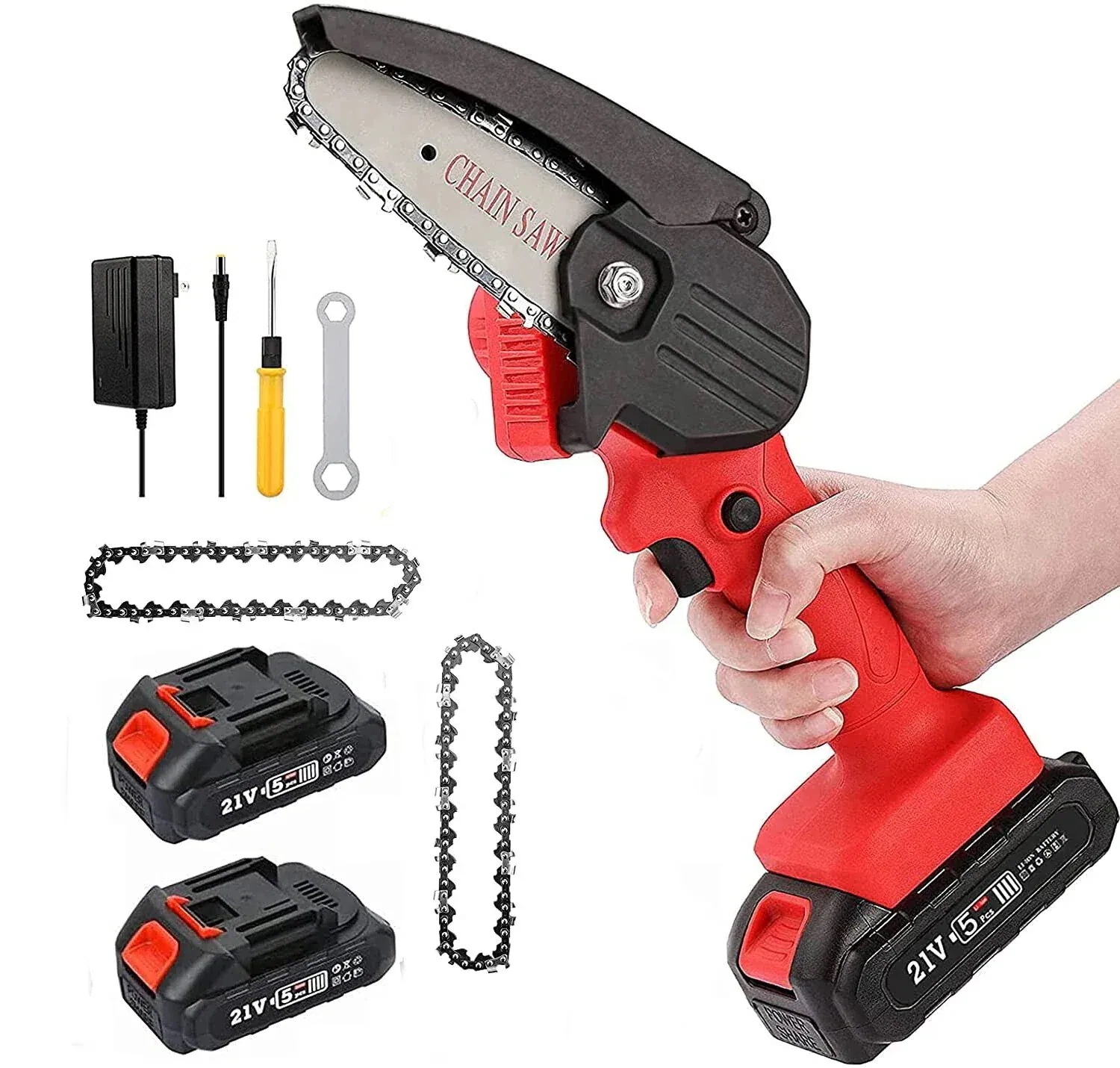 チェーンソー 充電式　電動チェーンソー ミニ　マキタ18Ｖバッテリー適用 コードレス　園芸設備 木材