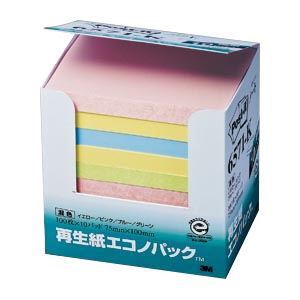 （まとめ） 住友スリーエム ポストイット(R) エコノパック(TM)製品シリーズ 10個入り 横100×縦75mm 6571-K 混色 10個入 (×2セット)