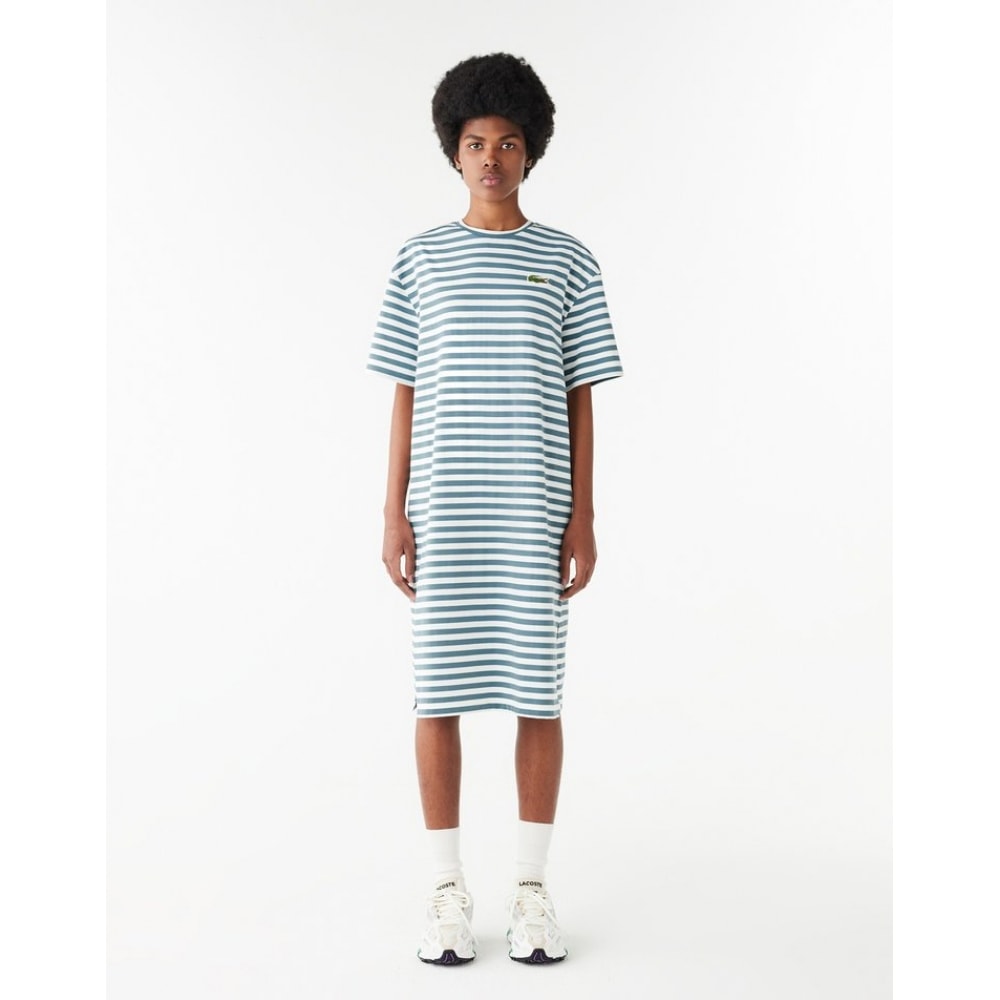 ラコステ女性用マリンストライプ T シャツドレス EF2583-54G IUC