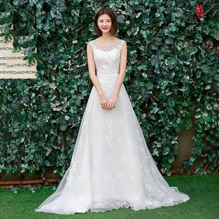 結婚式 Aラインドレス ウェティグドレス パーティードレス ロングドレス 安い 大きいサイズ 二次会 海外挙式 花嫁 ドレス 花嫁 白 トレーン 前撮り