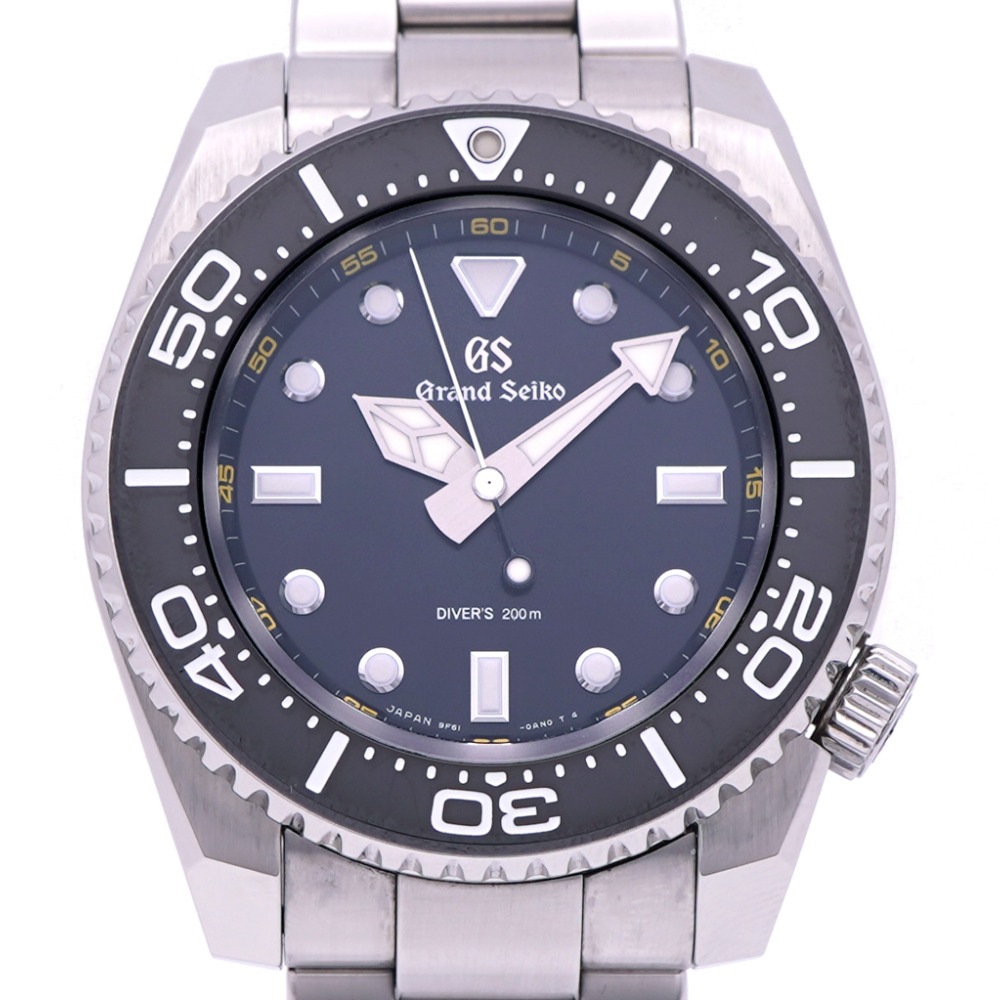 美品 クオーツ グランドセイコー スポーツコレクション ダイバー SBGX335 / 9F61-0AL0 腕時計 ステンレススチール ブラック 0180【中古】 メンズ