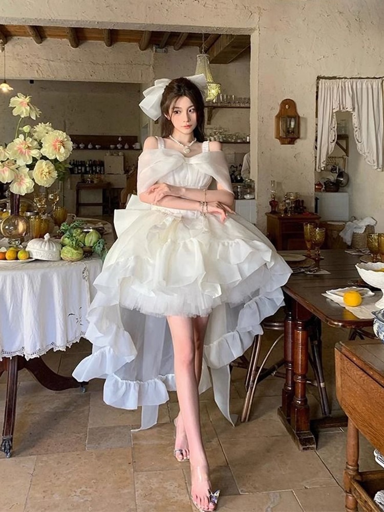 ロリータドレス 女性用 小成人式 ブトップ バースデードレス 逃亡姫チュチュスカート スーパーフェアリー
