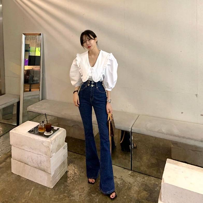 デニムパンツ バギー スリム タイト ストレート ハイウエスト 薄手 個性的 デザイン かわいい きれいめ シンプル カジュアル 大人 上品 お洒落 かっこいい 大人女子 抜け感 無地 春 夏 秋 冬