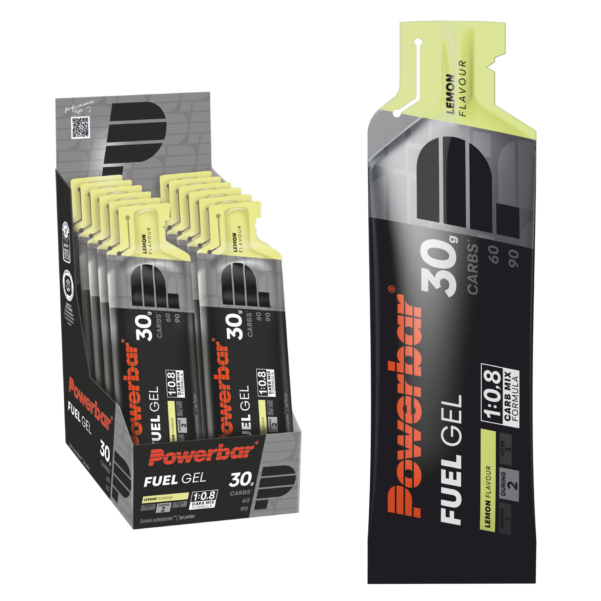 パワーバー(Powerbar) パワージェル ブラックライン フューエルジェル 30 レモン 12個入り / Powergel Blackline Fuel Gel 30 Lemon 12 packs