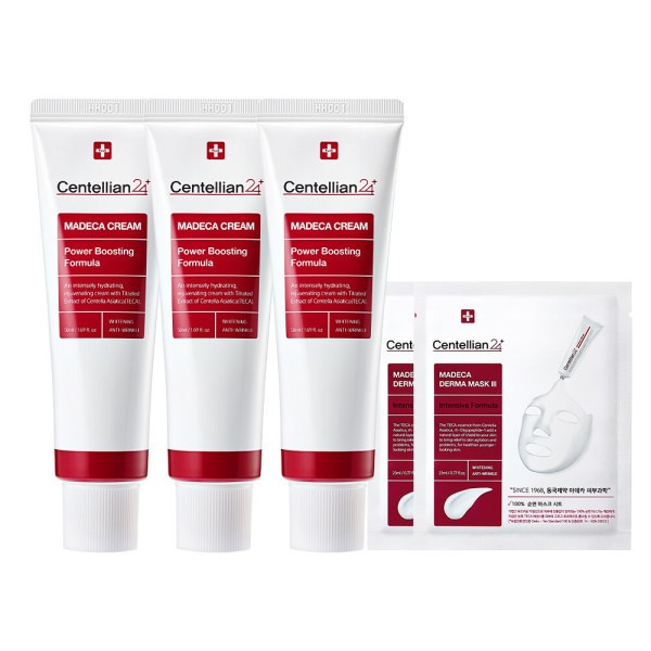 マデカクリーム パワーブースティングフォーミュラ 50ml 3個+ダーママスク3 インテンシブフォーミュラ 2枚