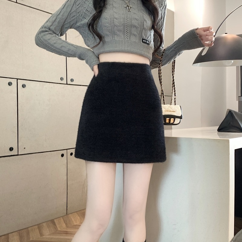 スカート ミニスカート ニットスカート ショート丈 Aライン ハイウエスト ニット 大人可愛い シンプル おしゃれ キュート セクシー フォーマル 無地 春 秋 冬 レディース デート お出かけ