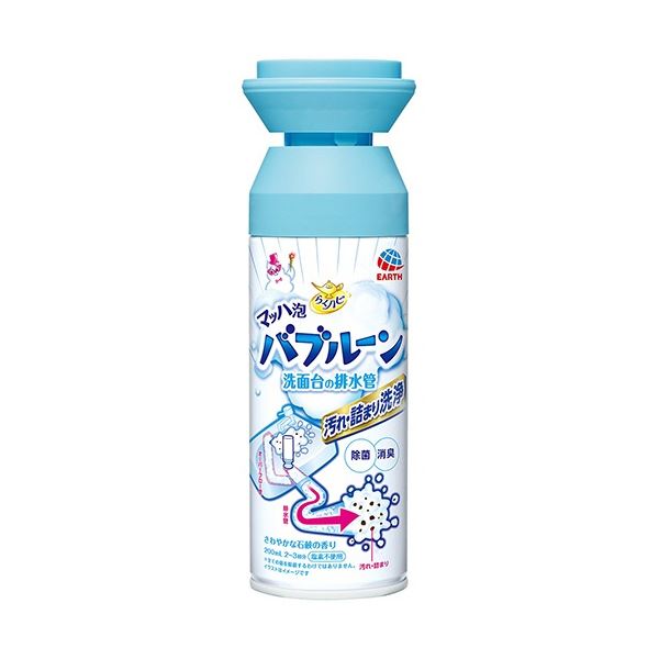 （まとめ）らくハピ マッハ泡バブルーン 洗面台の排水管 200ml 1本 [x5セット]