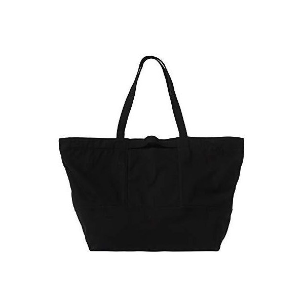 BAGGU Women s Weekend Bag， Roomy and Durable Canvas Carry-on Travel Tote， Black (2018) 並行輸入品