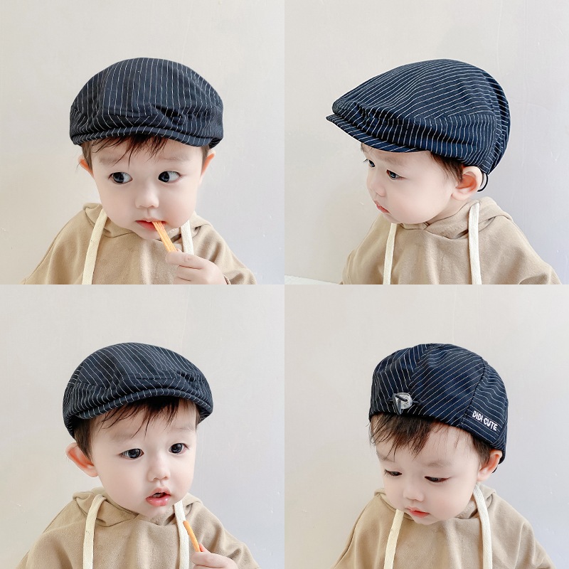 赤ちゃんの春と秋の帽子外国風野生の子供のベレー帽男の子と女の子韓国風の個性超かわいいアヒルの子の帽子 レディースファッション