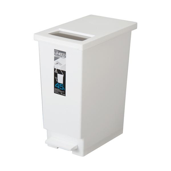（まとめ）新輝合成 ユニード プッシュ＆ペダル 45L ホワイト DS-453-045-8 1個 3セット