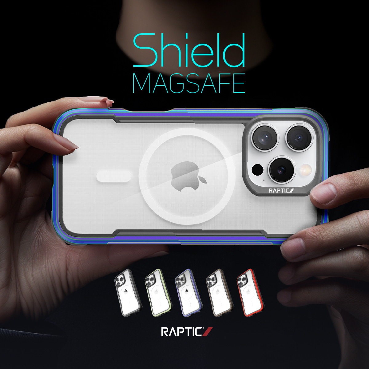 iPhone 16 Pro 対応 ケース クリア MagSafe 対応 耐衝撃 MIL規格 スマホケース アルミ フレーム Shield MagSafe