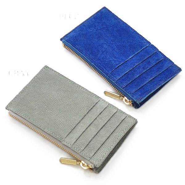 【新規OPEN】【期間限定セール】【激安】【新品未使用】本エレファント革　象革　大流行の超薄型ミニタイプ　フラグメントウォレット　FFSW-1　2色