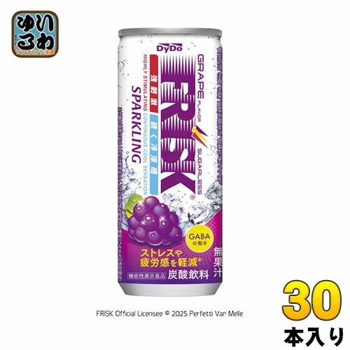 ダイドー フリスク スパークリング グレープ 250ml 缶 30本入 炭酸飲料 FRISK シュガーレス 機能性表示食品 無糖 ブドウ