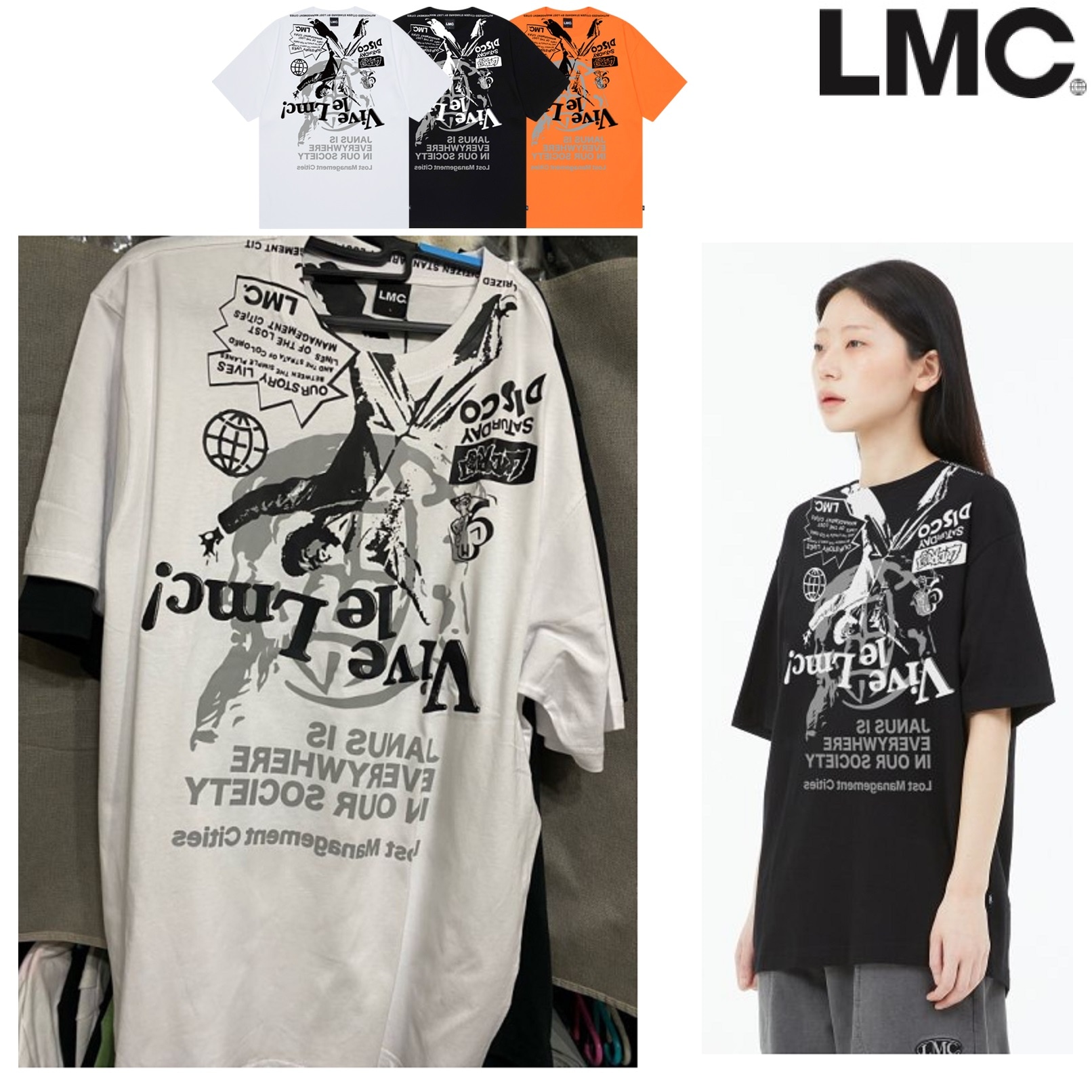 VIVE LE AOP TEE 3色 新商品 新学期 韓国人気 韓国ファッション 男女共用 カップルアイテム ストリートファッション 夏ファッション