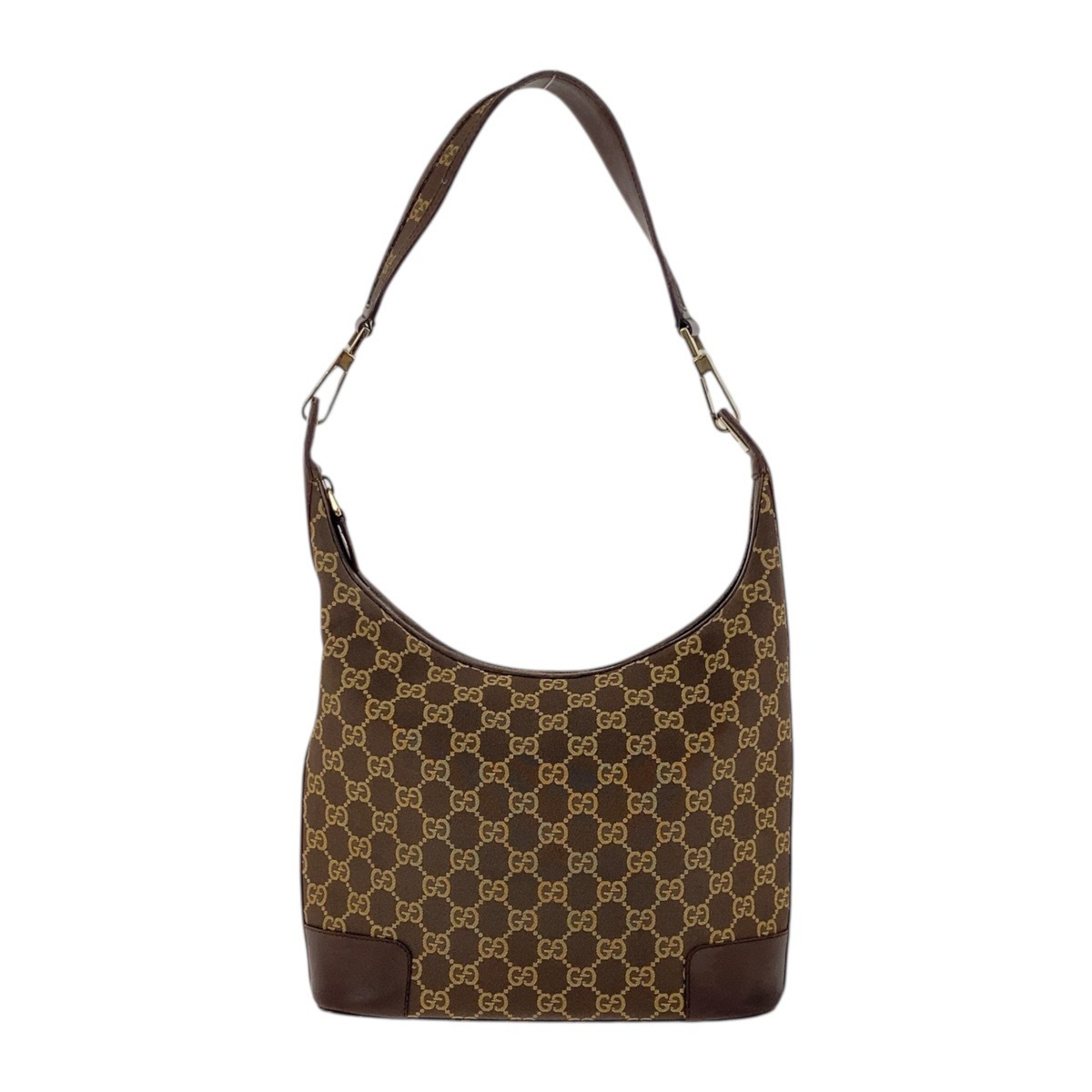ホーボー ブラウン ゴールド金具 GGキャンバス/レザー 001 4204 ショルダーバッグ ハンドバック レディース 504076
