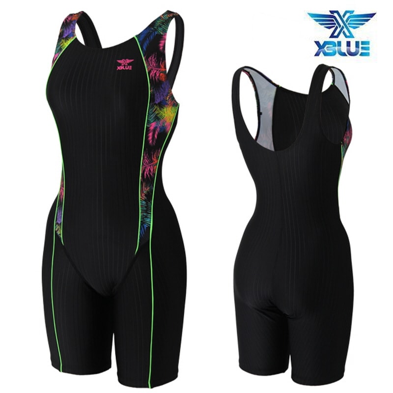 レディース 5分丈ワンピース水着 水泳 女性 半身 水着 XWU-5031-06