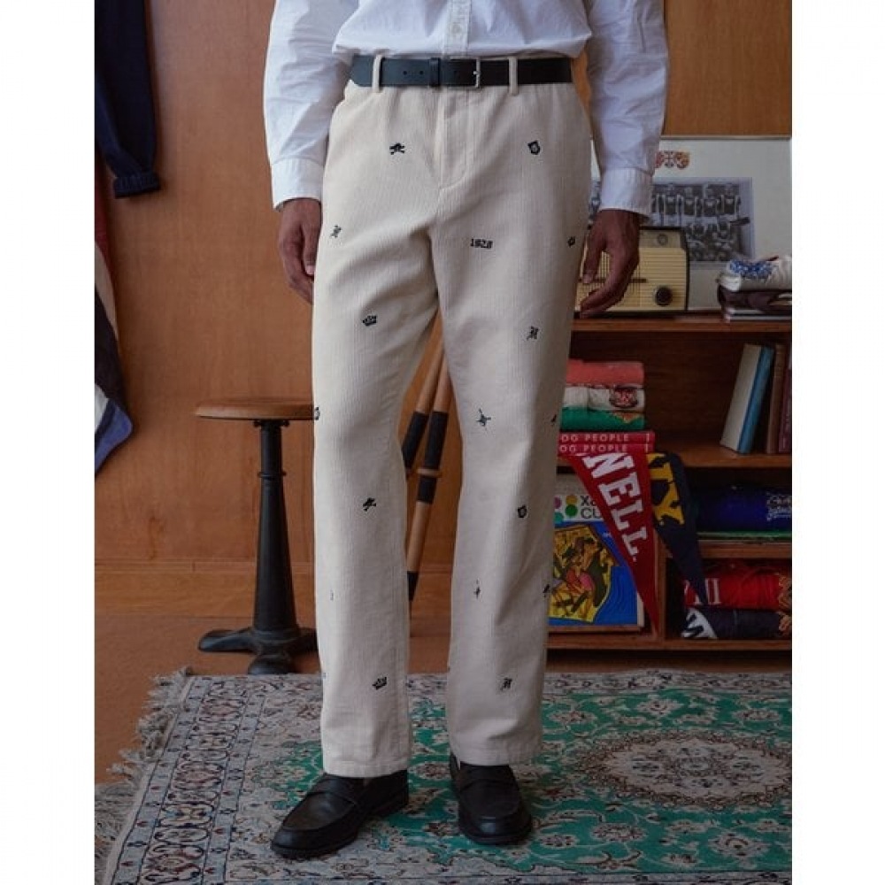 ロウイングクラブ 刺繍コーデュロイパンツ HZPA4D051I2