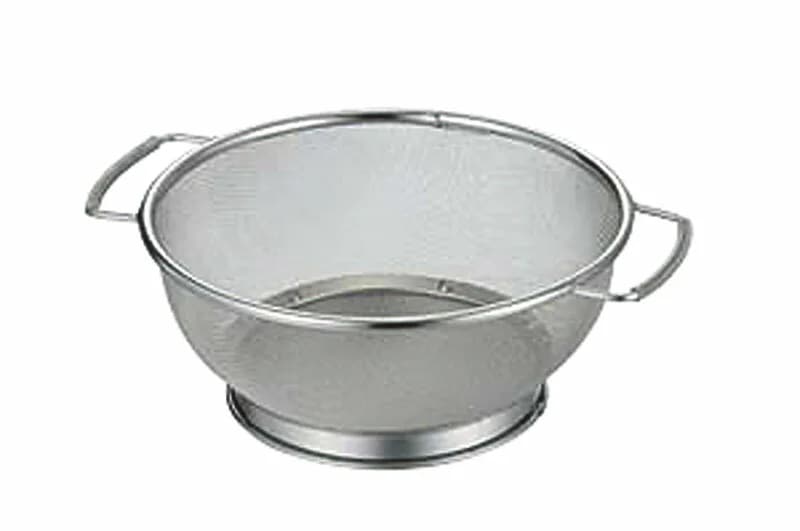 （まとめ買い）18-8ざる B型 手付（バネ付） 24cm [x3]