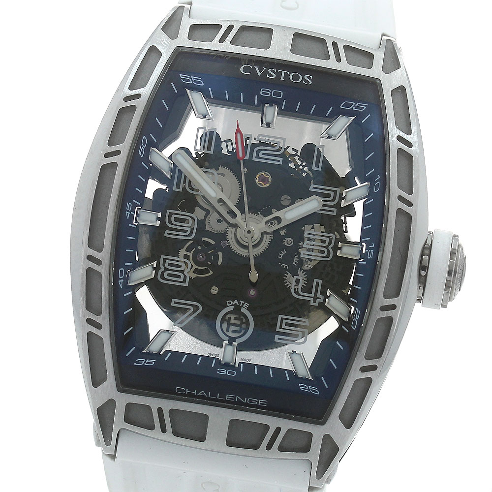 クストス CVSTOS CVT-JET-SL チャレンジ ジェットライナー デイト 自動巻き メンズ 保証書付き_874386【中古】