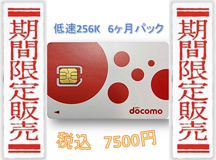 SIM低速無制限6ヶ月プラン