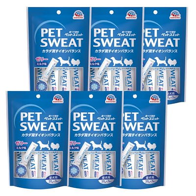 他サイト： アース・ペット PET SWEAT(ペットスエット) ペットスエットゼリー ミルク風味 愛犬用 20g×7本×6個セットの商品画像